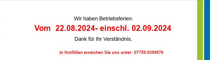 Betriebsferien Sommer 2024 Webseite