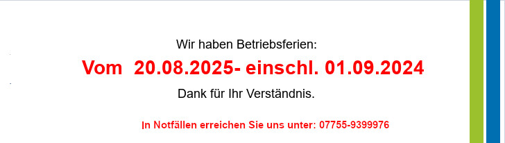 Betriebsferien Sommer 2025 Webseite